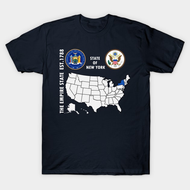 State of New York T-Shirt by NTFGP